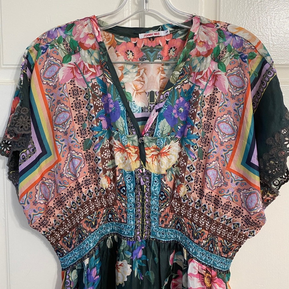 Johnny Was Floral Maxi Dress